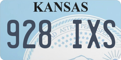 KS license plate 928IXS