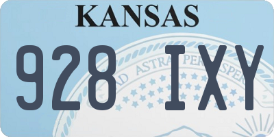 KS license plate 928IXY