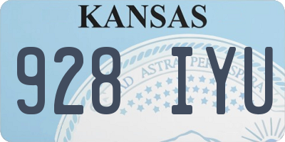 KS license plate 928IYU