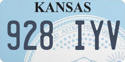 KS license plate 928IYV