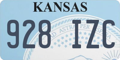 KS license plate 928IZC