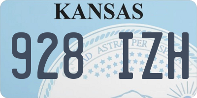 KS license plate 928IZH
