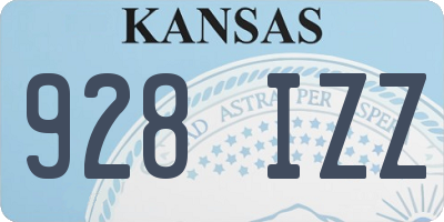 KS license plate 928IZZ