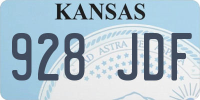 KS license plate 928JDF