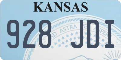 KS license plate 928JDI