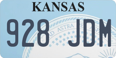 KS license plate 928JDM