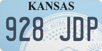 KS license plate 928JDP