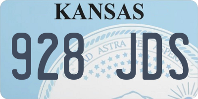 KS license plate 928JDS