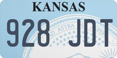 KS license plate 928JDT