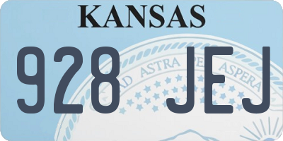 KS license plate 928JEJ