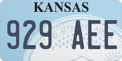 KS license plate 929AEE