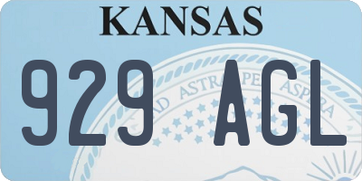 KS license plate 929AGL