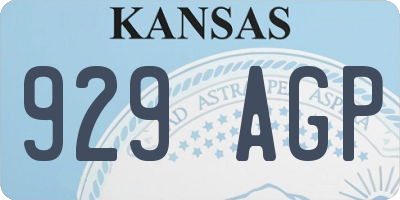 KS license plate 929AGP