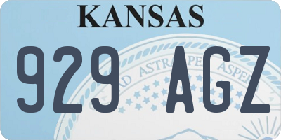 KS license plate 929AGZ