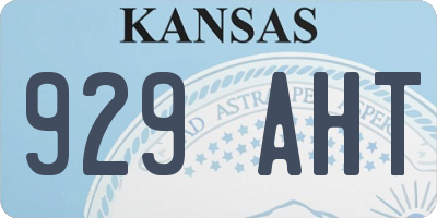 KS license plate 929AHT