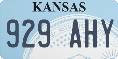 KS license plate 929AHY