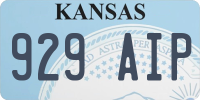 KS license plate 929AIP