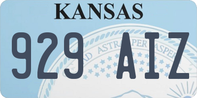 KS license plate 929AIZ