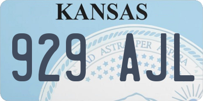 KS license plate 929AJL
