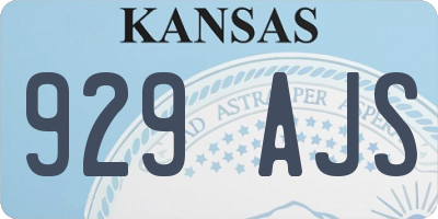 KS license plate 929AJS