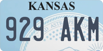 KS license plate 929AKM