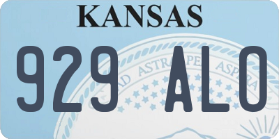 KS license plate 929ALO
