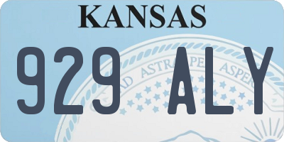 KS license plate 929ALY