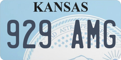 KS license plate 929AMG