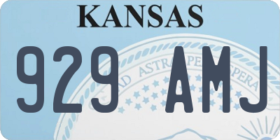 KS license plate 929AMJ