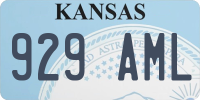 KS license plate 929AML