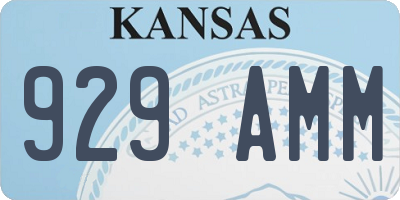 KS license plate 929AMM