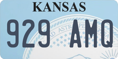 KS license plate 929AMQ