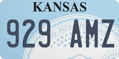 KS license plate 929AMZ