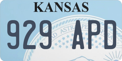 KS license plate 929APD