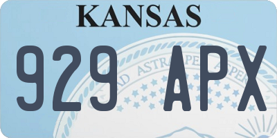KS license plate 929APX