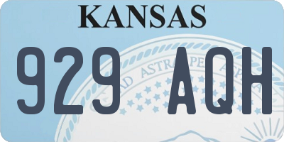KS license plate 929AQH