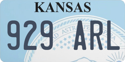 KS license plate 929ARL