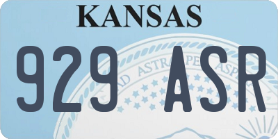 KS license plate 929ASR