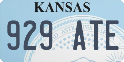KS license plate 929ATE