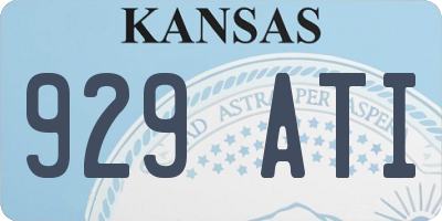 KS license plate 929ATI