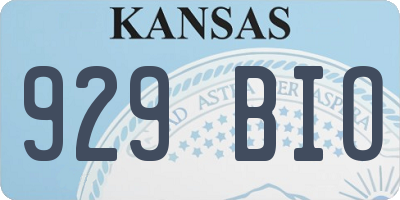KS license plate 929BIO