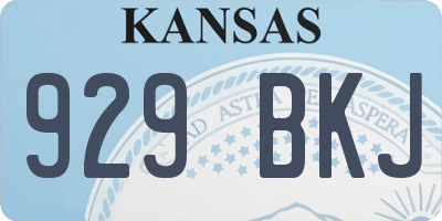 KS license plate 929BKJ