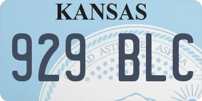 KS license plate 929BLC