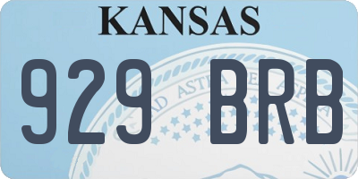 KS license plate 929BRB