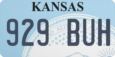 KS license plate 929BUH