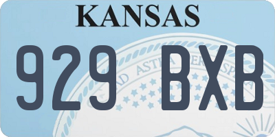 KS license plate 929BXB