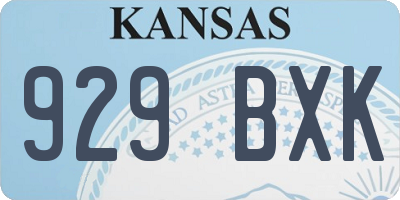 KS license plate 929BXK