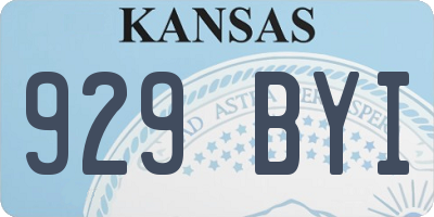 KS license plate 929BYI