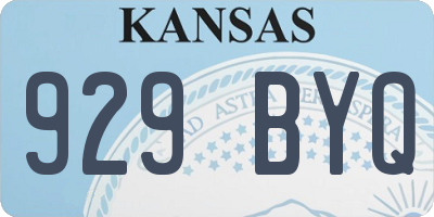 KS license plate 929BYQ