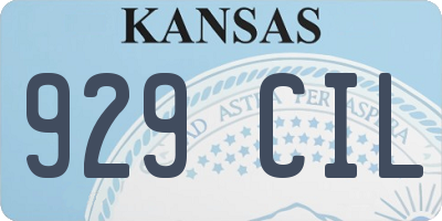 KS license plate 929CIL